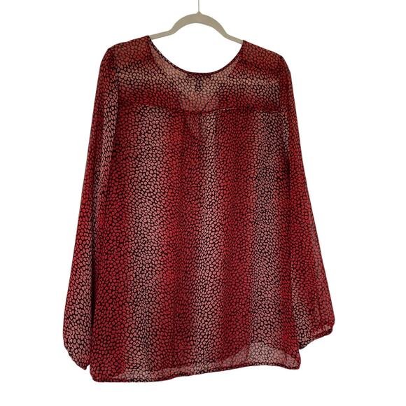 Lane Bryant Multicolor Sheer Blouse Women Top Plus Size 18-20 | 57-3 - Picture 2 of 6